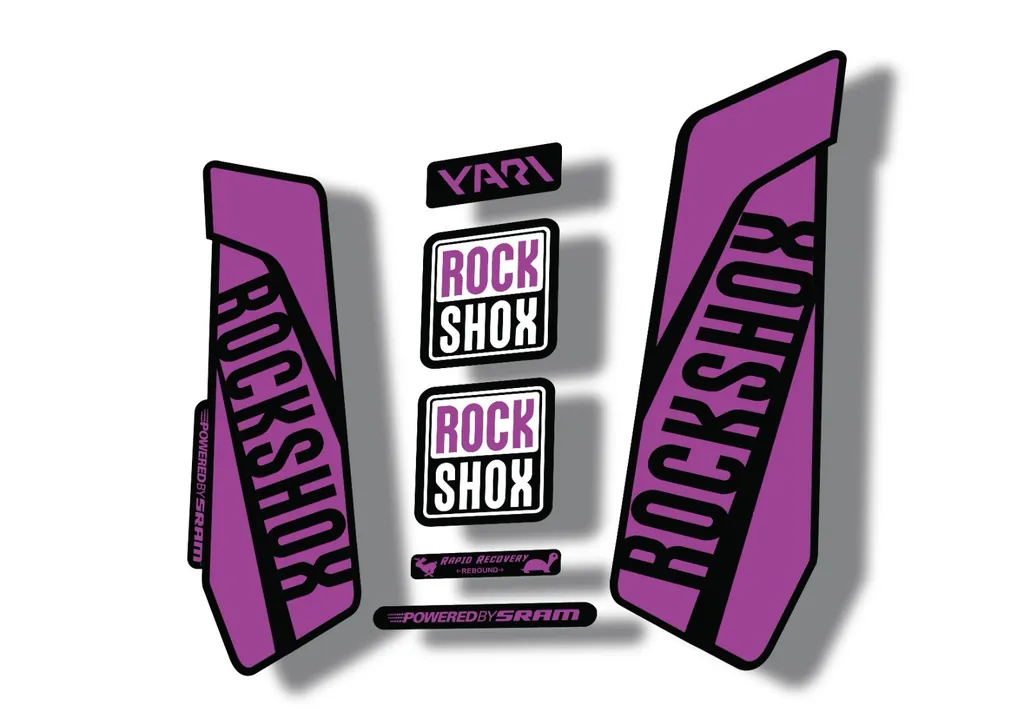 Rock Shox YARI 2015-16 Fork Decal Mountain Bike Cycling Sticker Adhesive Purple