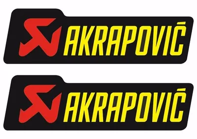 Akrapovic Decals Stickers for Exhaust Graphic Factory Set Vinyl Adhesive Black