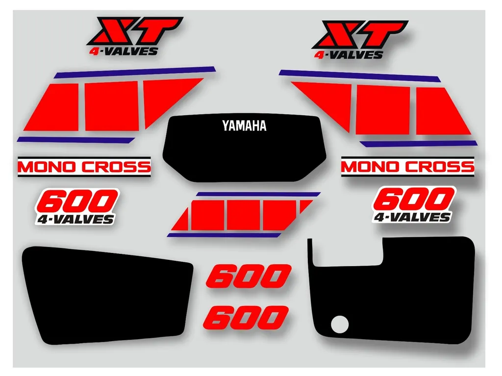 YAMAHA XT 600 Complete Graphic Set Decal Sticker Aufkleber Autocollant
