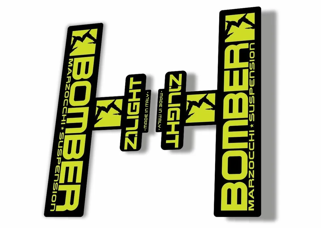 Marzocchi Bomber Z1 Light 2006 Fork Suspension Sticker Decal Kit Lime Green