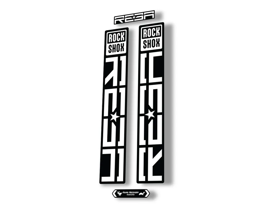 Rock Shox REBA 2021 Fork Decal Mountain Bike Sticker Adhesive Set White
