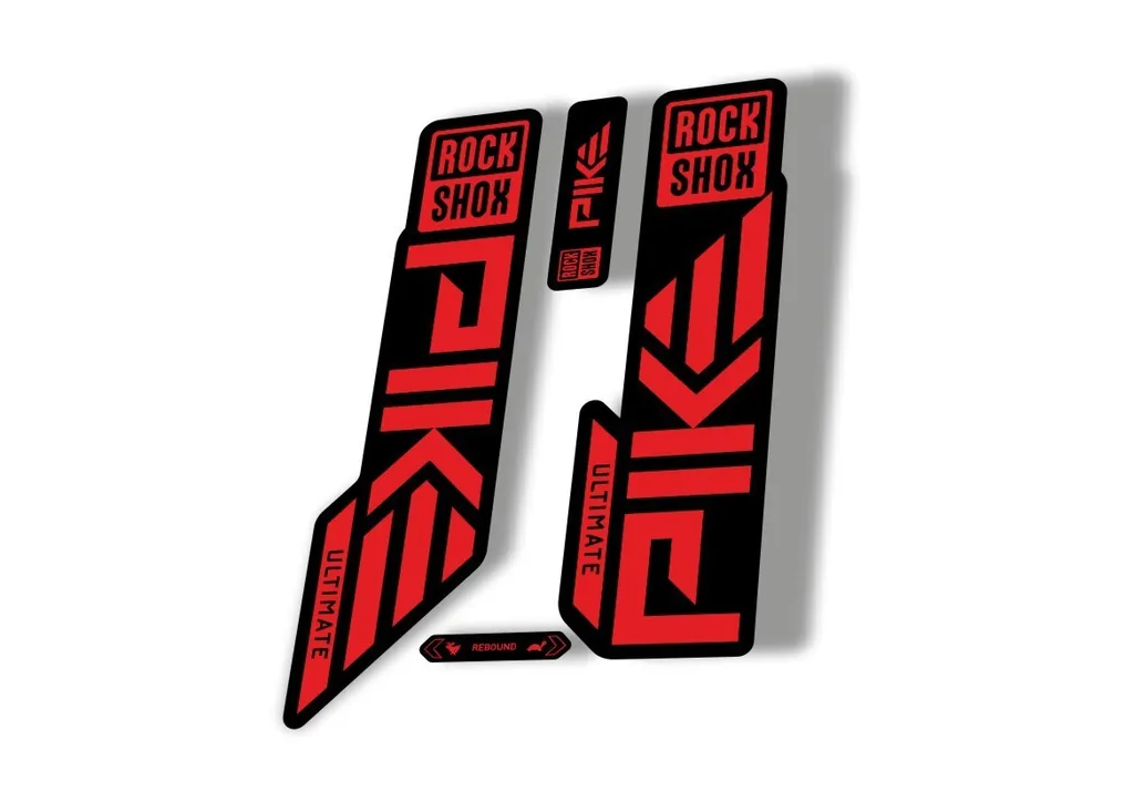 Rock Shox PIKE ULTIMATE 2023 Mountain Bike Cycling Decal Sticker Adhesive Red