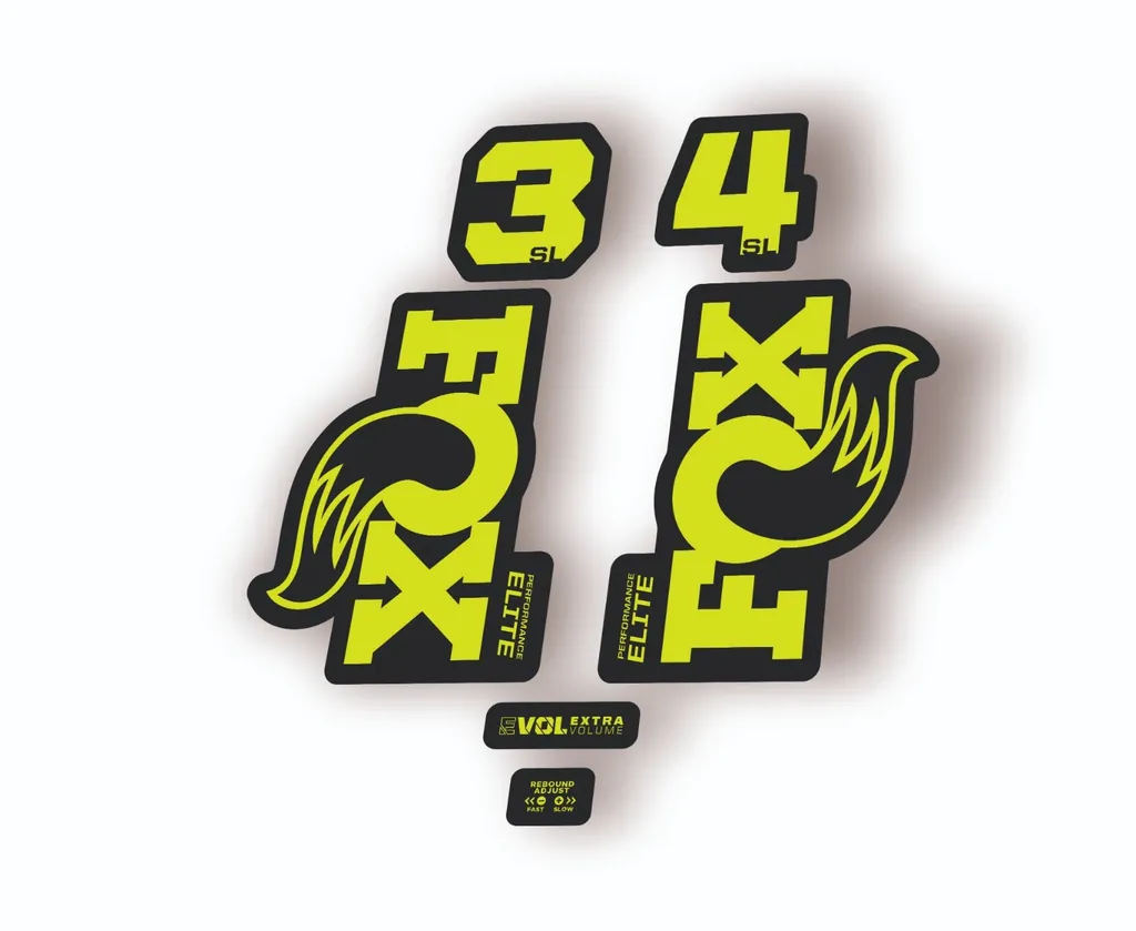 FOX 34 SL Elite Performance 2026 Fork Factory Decal Sticker Adhesive Lime Green