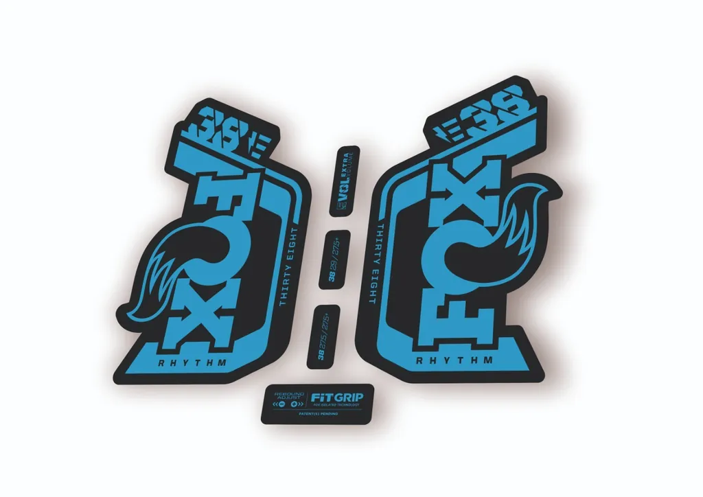 Fox 38 Rhythm E Bike 2024 Fork Suspension Factory Decal Sticker Adhesive Blue