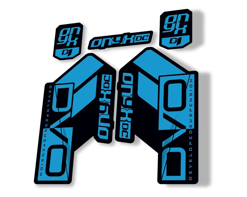 DVO Onyx DC D1 2019 Fork Suspension Sticker Factory Decal Adhesive Blue