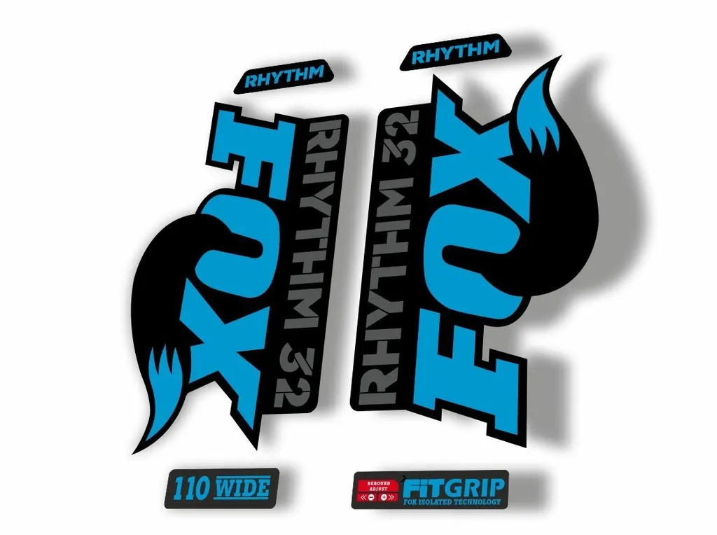 FOX 32 Rhythm 2018 Forks Suspension Factory Decal Sticker Adhesive Blue Gray