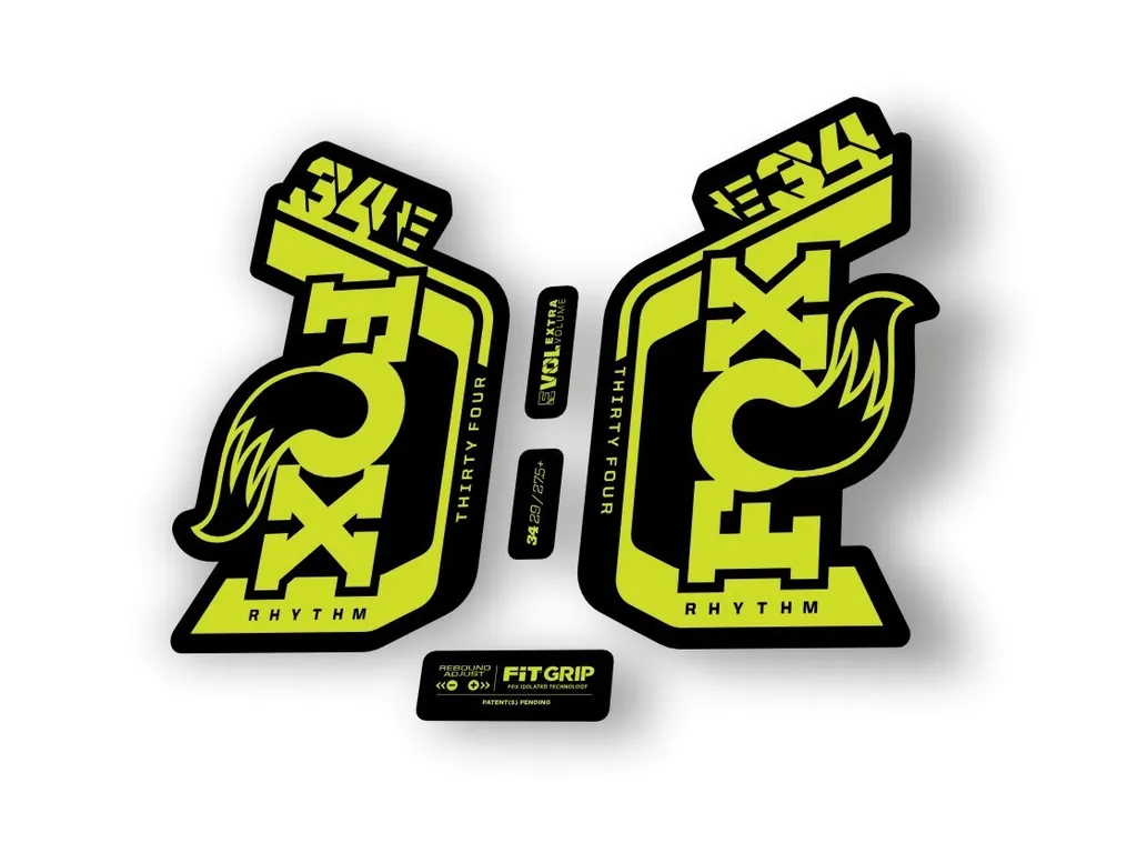 Fox 34 Rhythm E Bike 2024 Fork Suspension Factory Decal Sticker Lime Green
