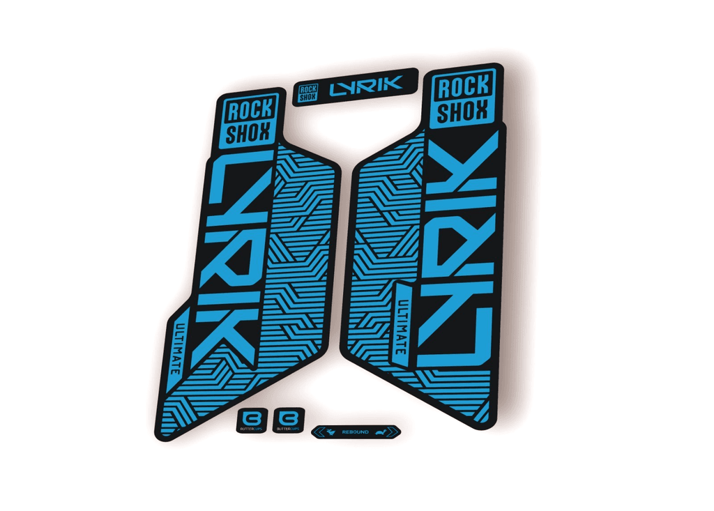 Rock Shox LYRIK ULTIMATE 2025 Flight Attendant Bike Cycling Decal Sticker Blue