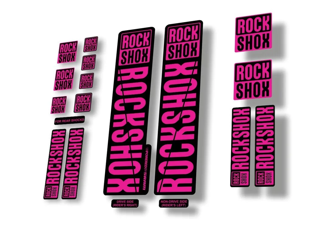Rock Shox 2018 Decal Set For 30 32 RS1 Mountain Bike Cycling Sticker Pink