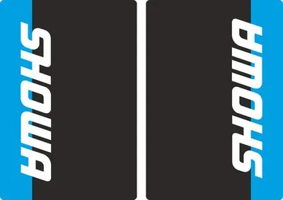 Showa Motocross Upper Fork Decal Stickers Graphic Set Adhesive Blue