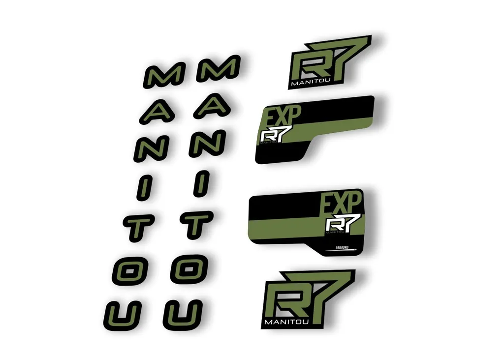 Manitou R7 Expert 2020 Fork Suspension Decal Kit Sticker Set Olive