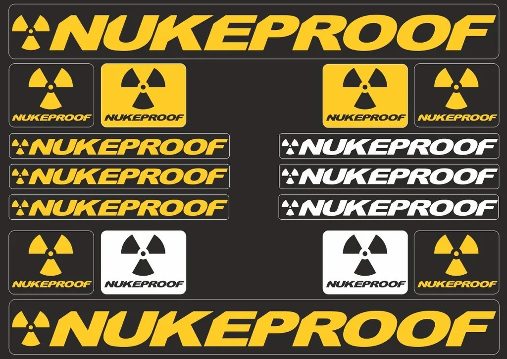 Bicycle Vinyl Stickers – Compatible with Nukeproof Mountain Bikes – Yellow