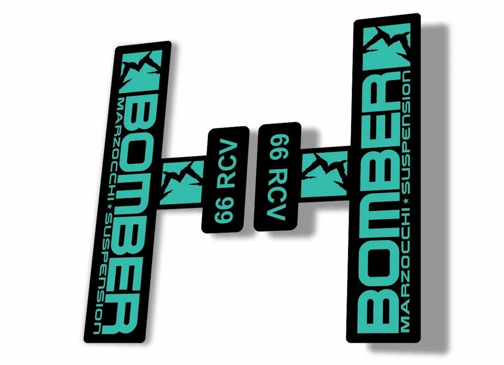 Marzocchi Bomber 66 RCV 2009 Fork Suspension Sticker Decal Kit Adhesive Dolphin