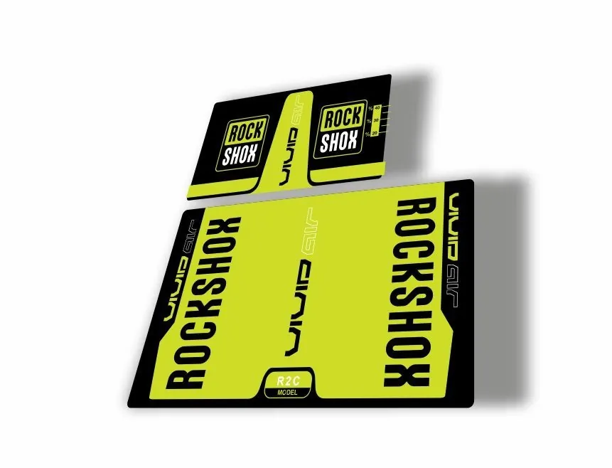Rock Shox Vivid Air R2C 2016 Rear Shock MTB Decal Sticker Adhesive Lime Green