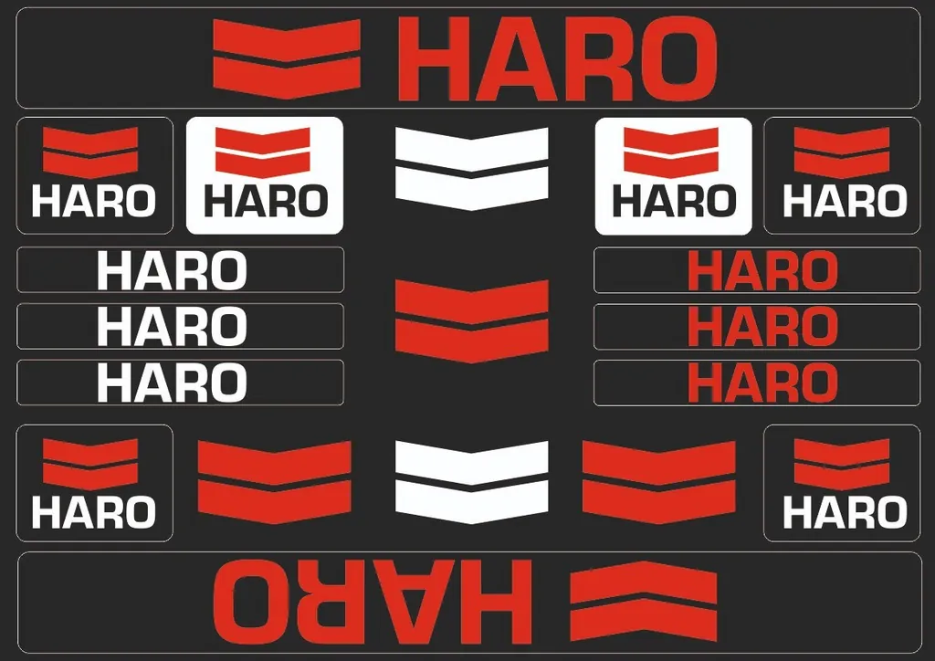 Bicycle Vinyl Frame Stickers – Compatible with HARO Bikes – Red