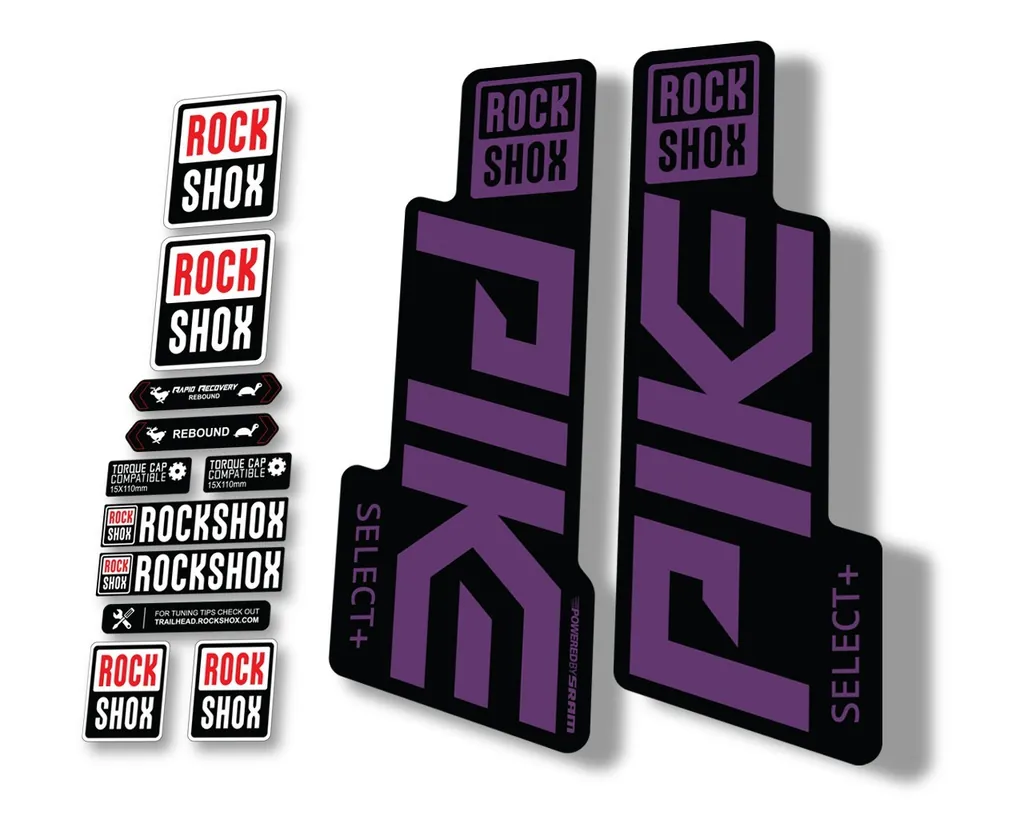Rock Shox PIKE 2020 Select Plus + Mountain Bike Cycling Decal Sticker Purple