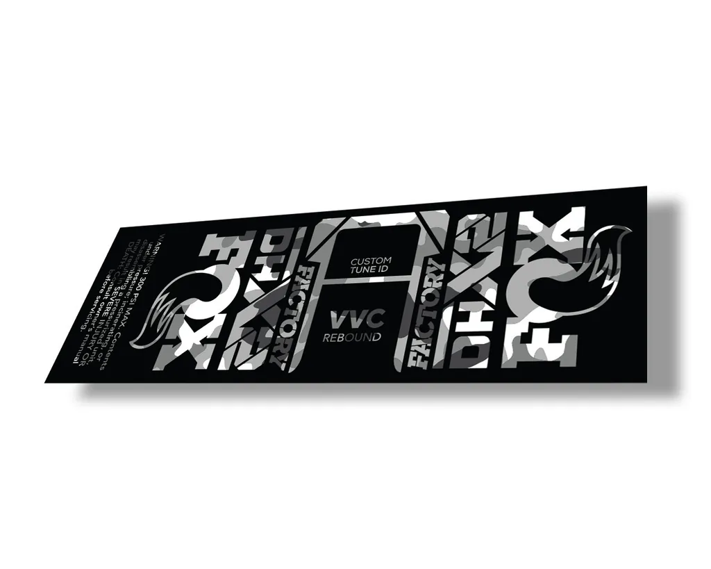 FOX Float DHX2 2021 Rear Shock Suspension Factory Sticker Decal White Camo