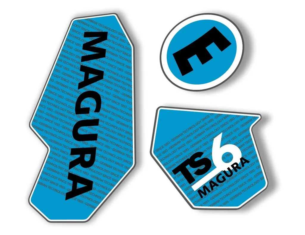 MAGURA TS6 Suspension Decal Kit Sticker Adhesive Aufkleber Blue