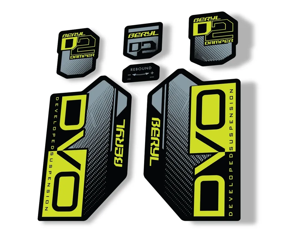 DVO Beryl D2 2019 Fork Suspension Sticker Factory Decal Adhesive Lime Green