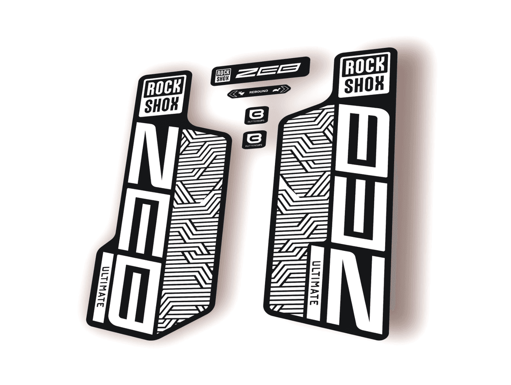 Rock Shox ZEB ULTIMATE 2024 Flight Attendant Bike Cycling Decal Sticker White