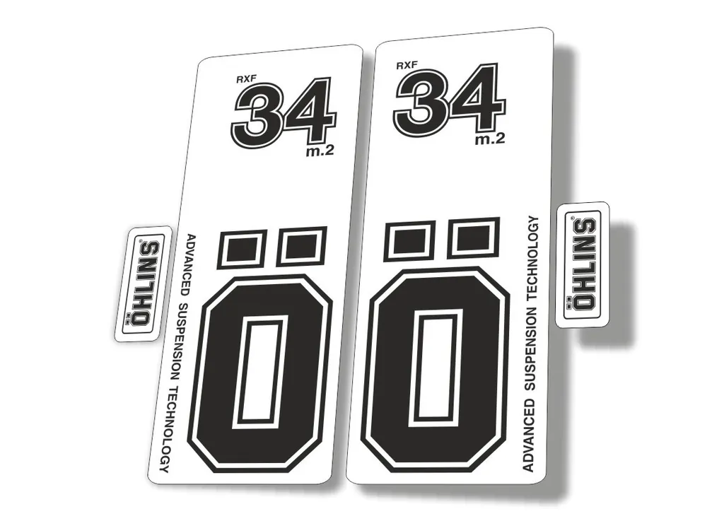 OHLINS RXF 34 M.2 2022 Fork Decal Mountain Bike Cycling Sticker Adhesive Black