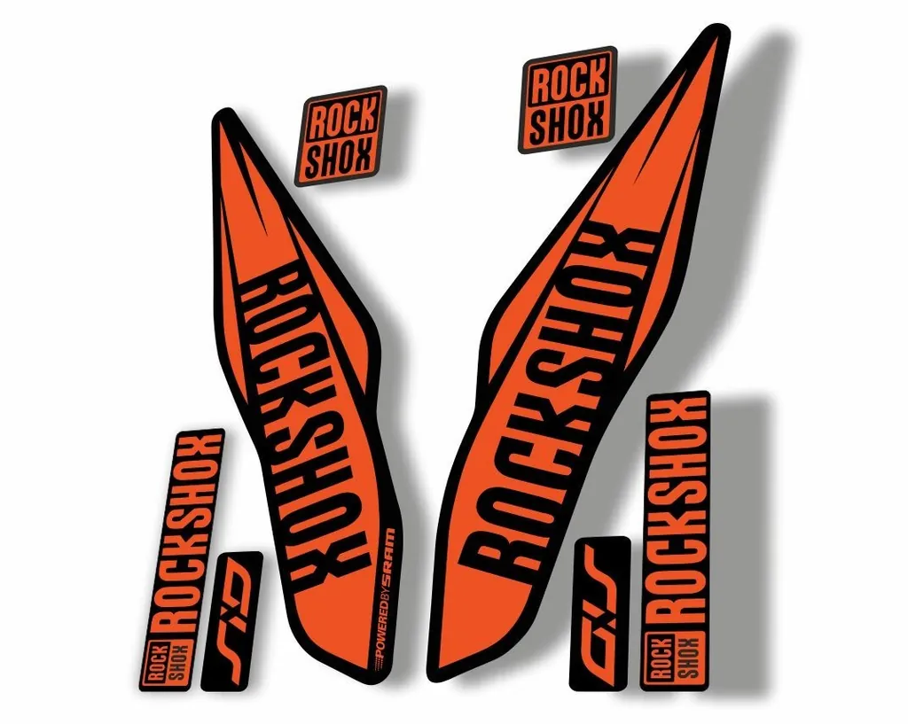 Rock Shox SID 2017 Mountain Bike Cycling Fork Decal Kit Sticker Adhesive Orange