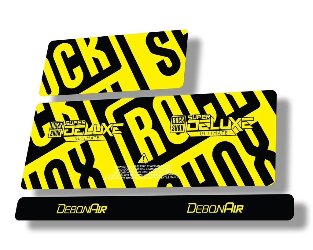 Rock Shox 2020 Super Deluxe Ultimate Rear Shock Decal Sticker Adhesive Yellow