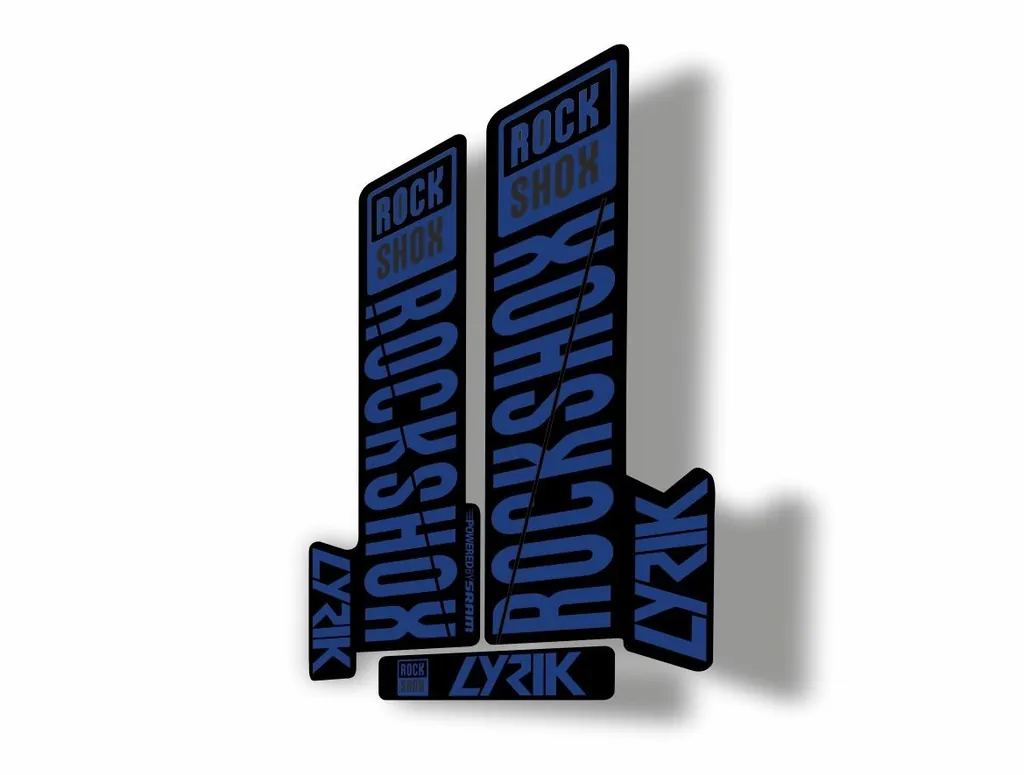 Rock Shox LYRIK 2018 Mountain Bike Cycling Decal Kit Sticker Adhesive Dark Blue