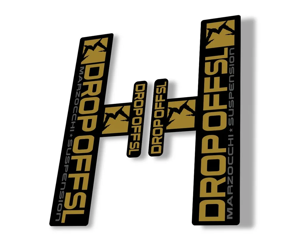 Marzocchi Drop Off SL Suspension Sticker Decal Kit Adhesive Gold