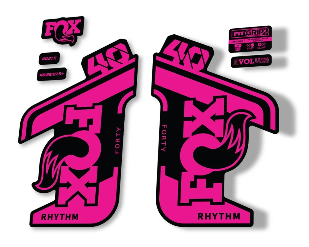 FOX 40 Rhythm 2021 Fork Decals Suspension Sticker Adhesive Pink