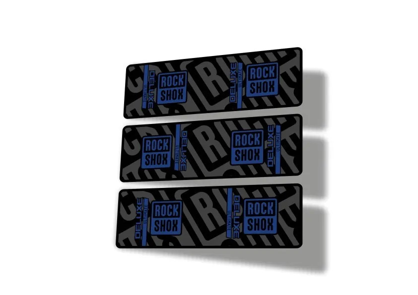 Rock Shox 2023 Deluxe Ultimate Rear Shock Decal Sticker Adhesive Set Dark Blue