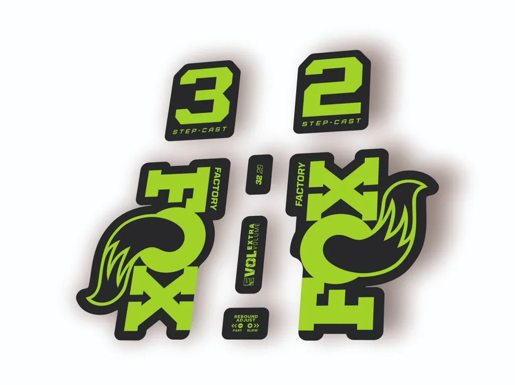 Fox 32 Step Cast 2025 Fork Suspension Factory Decal Sticker Adhesive Green