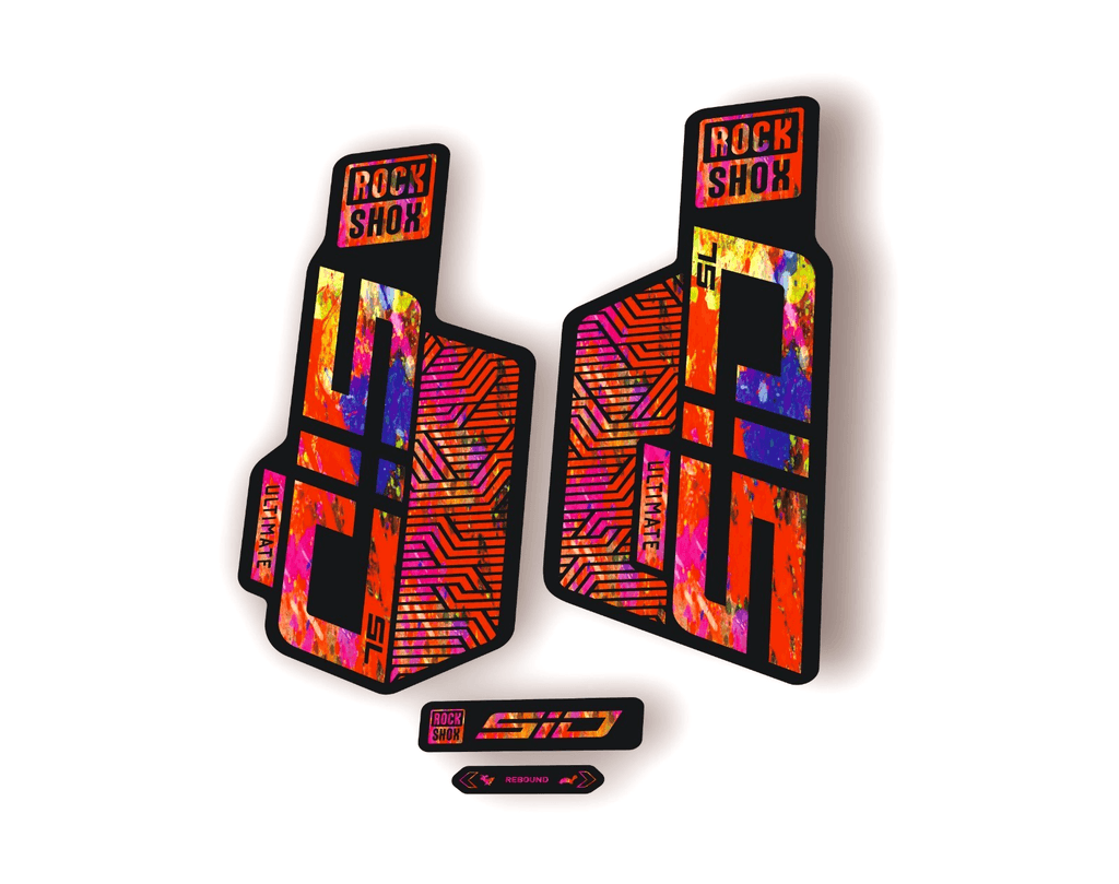 Rock Shox SID SL ULTIMATE 2025 Flight Attendant Bike Decal Sticker Oil Slick
