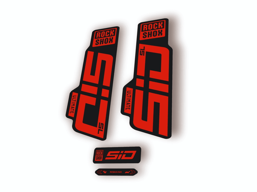 Rock Shox SID SL Ultimate 2024 Fork Decal MTB Cycling Sticker Kit Red