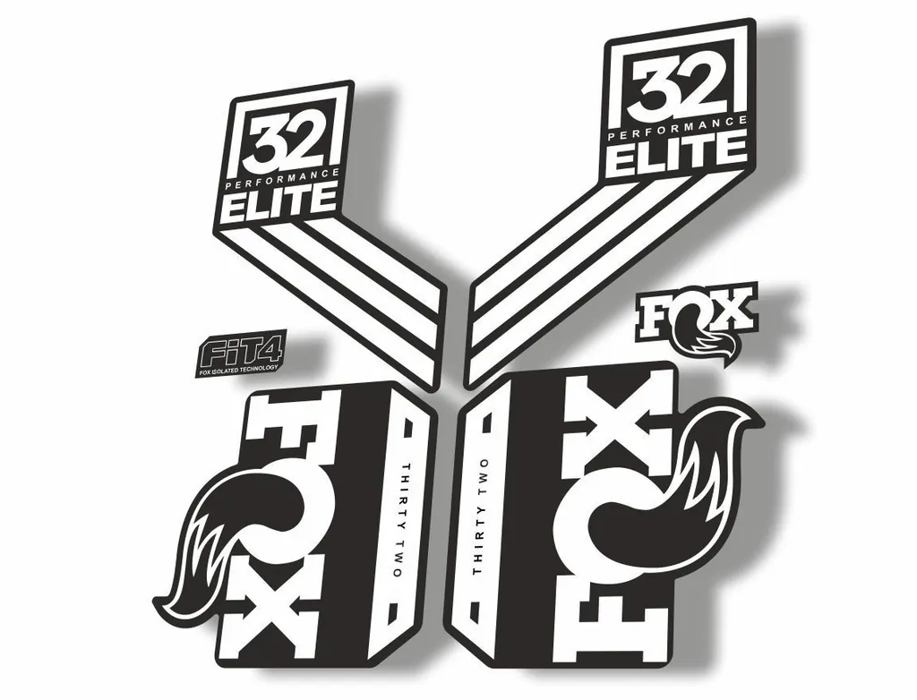 FOX 32 Elite Performance 2017-18 Fork Suspension Factory Decal Stickers White