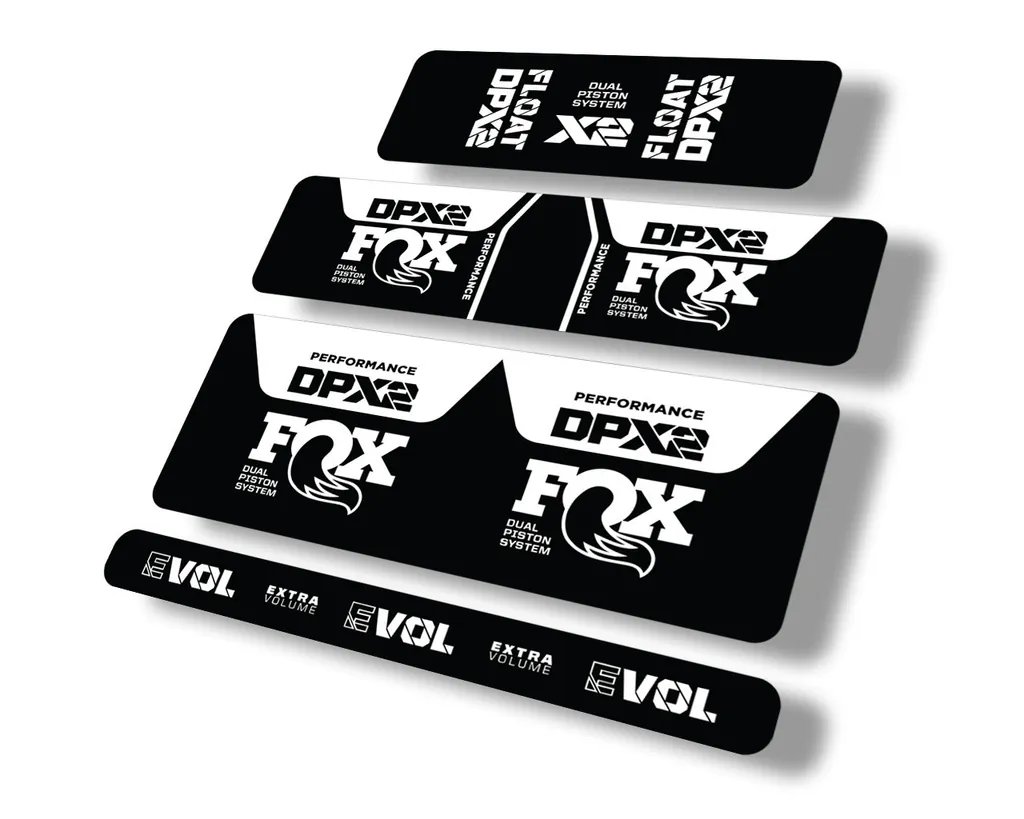 FOX Float DPX2 2021 Performance Rear Shock Suspension Sticker Decal White