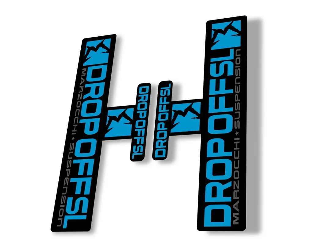 Marzocchi Drop Off SL Suspension Sticker Decal Kit Adhesive Blue
