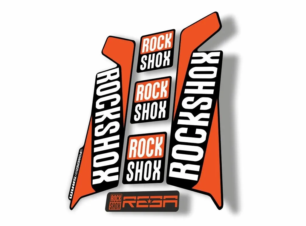 Rock Shox REBA 2016 Fork Decal Mountain Bike Cycling Sticker Adhesive Orange