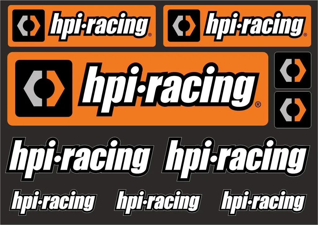 HPI Racing Decal Set Quality Sticker Vinyl Graphic Logo Adhesive Kit 10 Pcs
