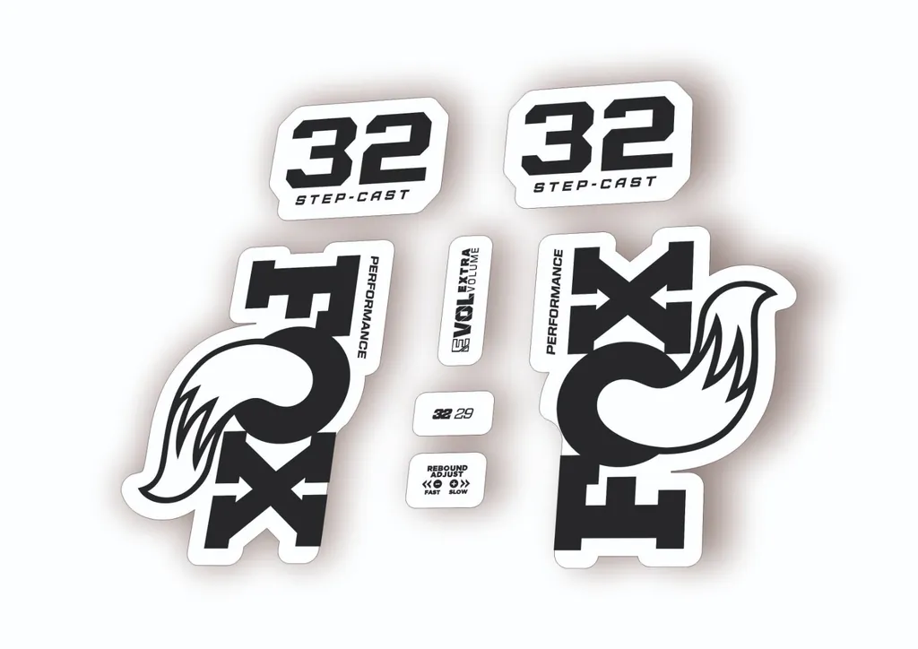 Fox 32 Step Cast Performance 2025 Fork Factory Decal Sticker Adhesive Black