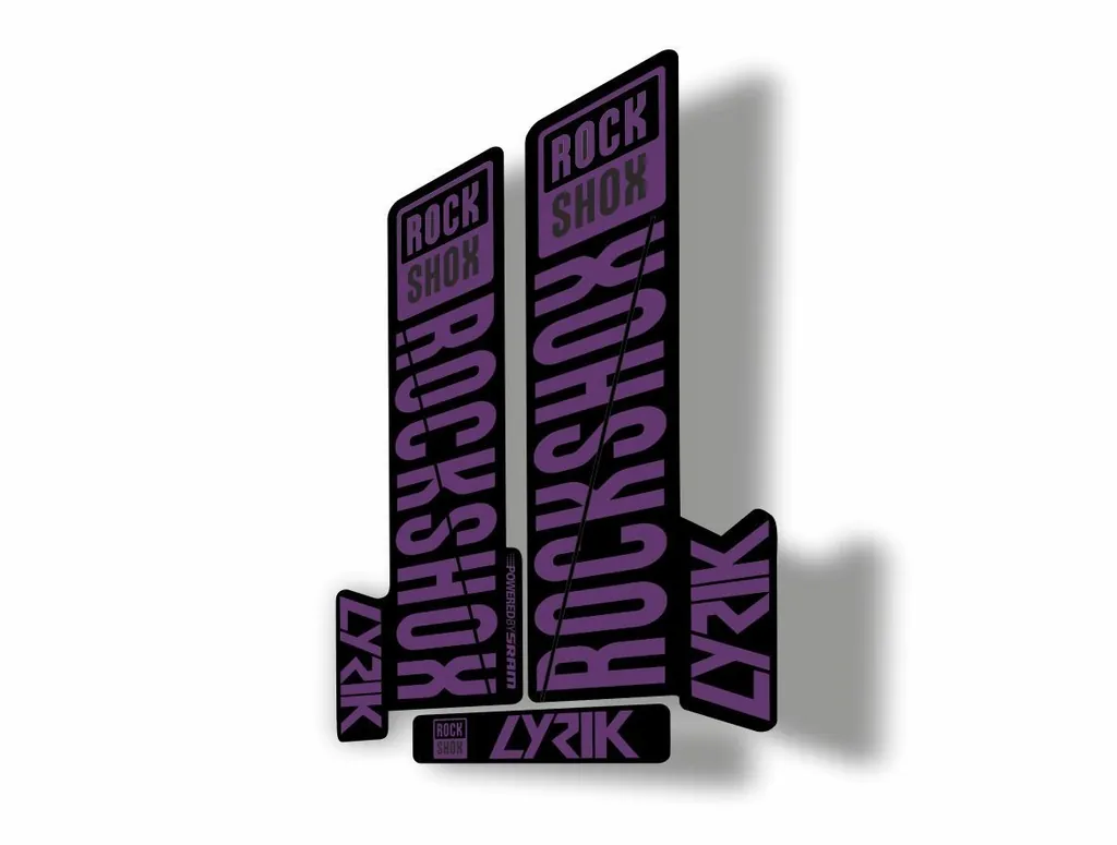 Rock Shox LYRIK 2018 Mountain Bike Cycling Decal Kit Sticker Adhesive Purple