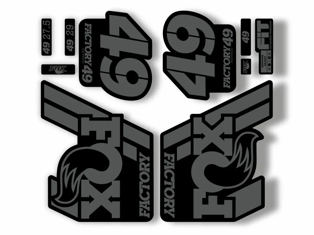 FOX 49 Float 2018-19 Forks Suspension Factory Decal Sticker Adhesive Gray