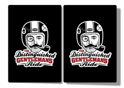 Distinguished Gentlemans Ride Upper Fork Decal Stickers Set Adhesive Black
