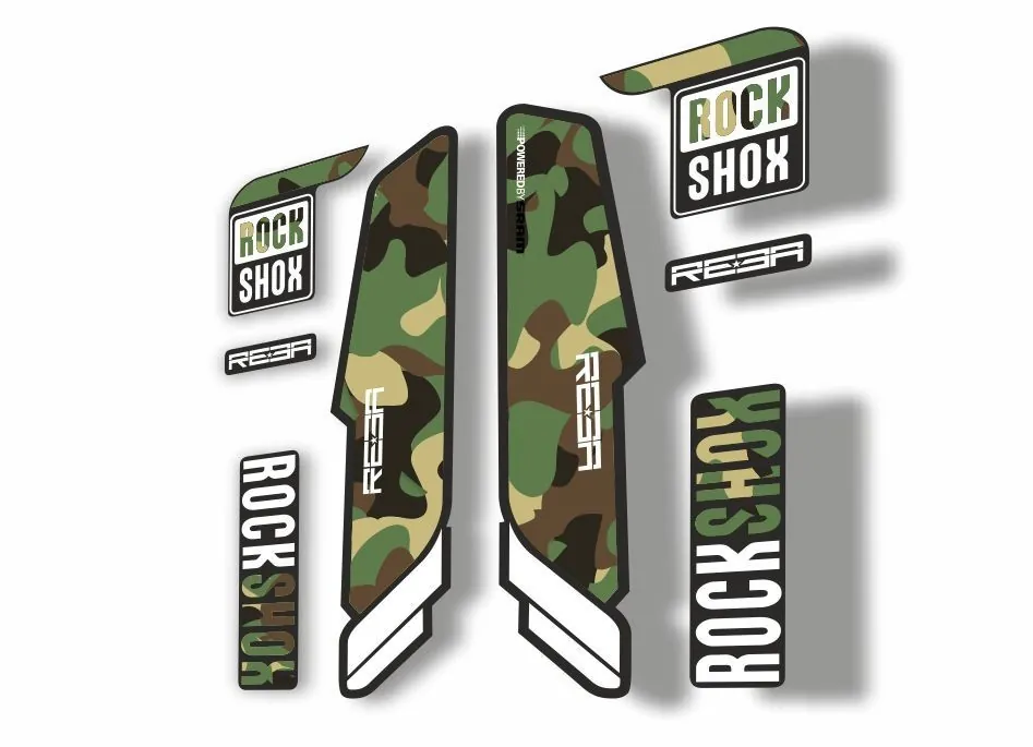 Rock Shox REBA 2015-17 Fork Decal Mountain Bike Cycling Sticker Adhesive Camo