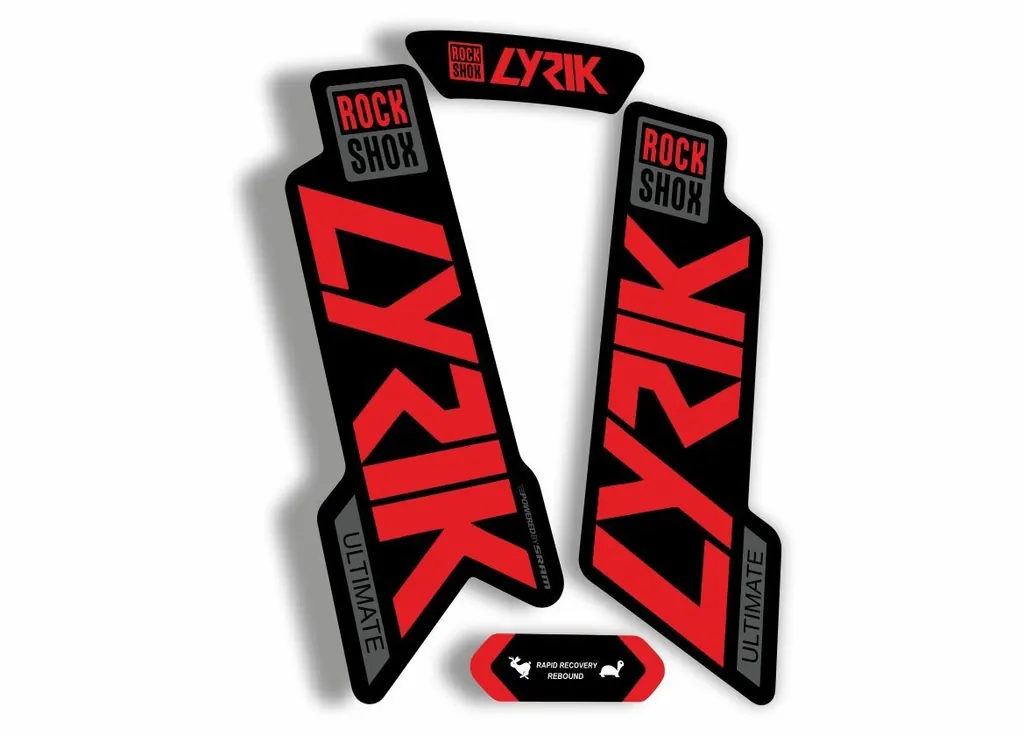 Rock Shox Lyrik Ultimate 2020 Fork Decal Bike Cycling Sticker Red Gray
