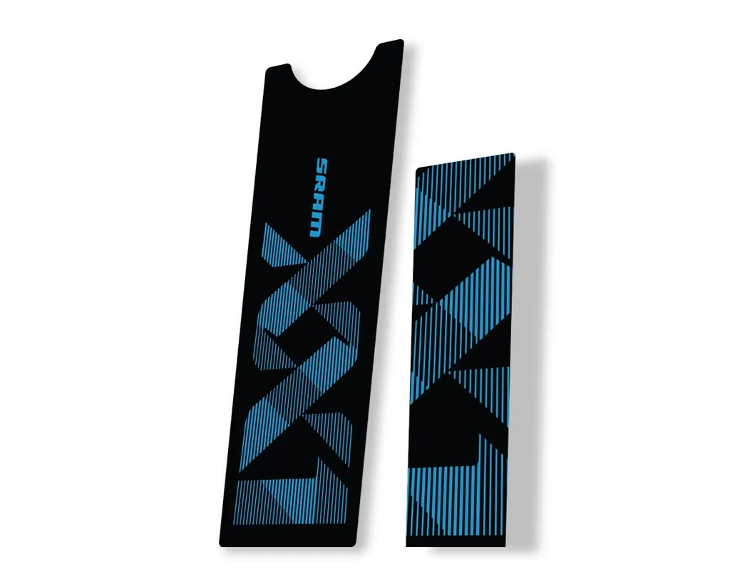 Crank Set Stickers Decals MTB Sram XX1 Eagle Dub 2018 Bicycle 2Pcs Adhesive Blue