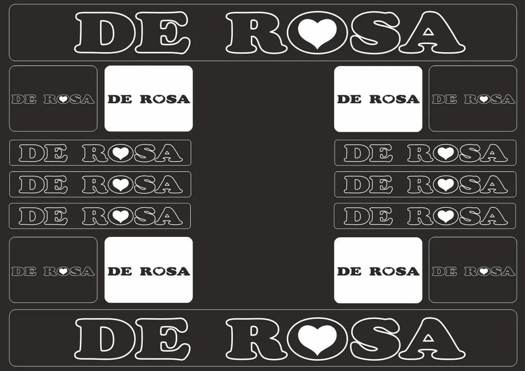 Bicycle Vinyl Frame Stickers – Compatible with DE ROSA Road Bikes – White