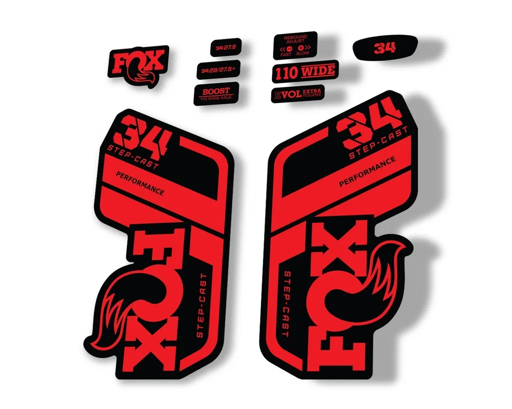 FOX 34 Performance SC 2021 Forks Suspension Factory Decal Sticker Red
