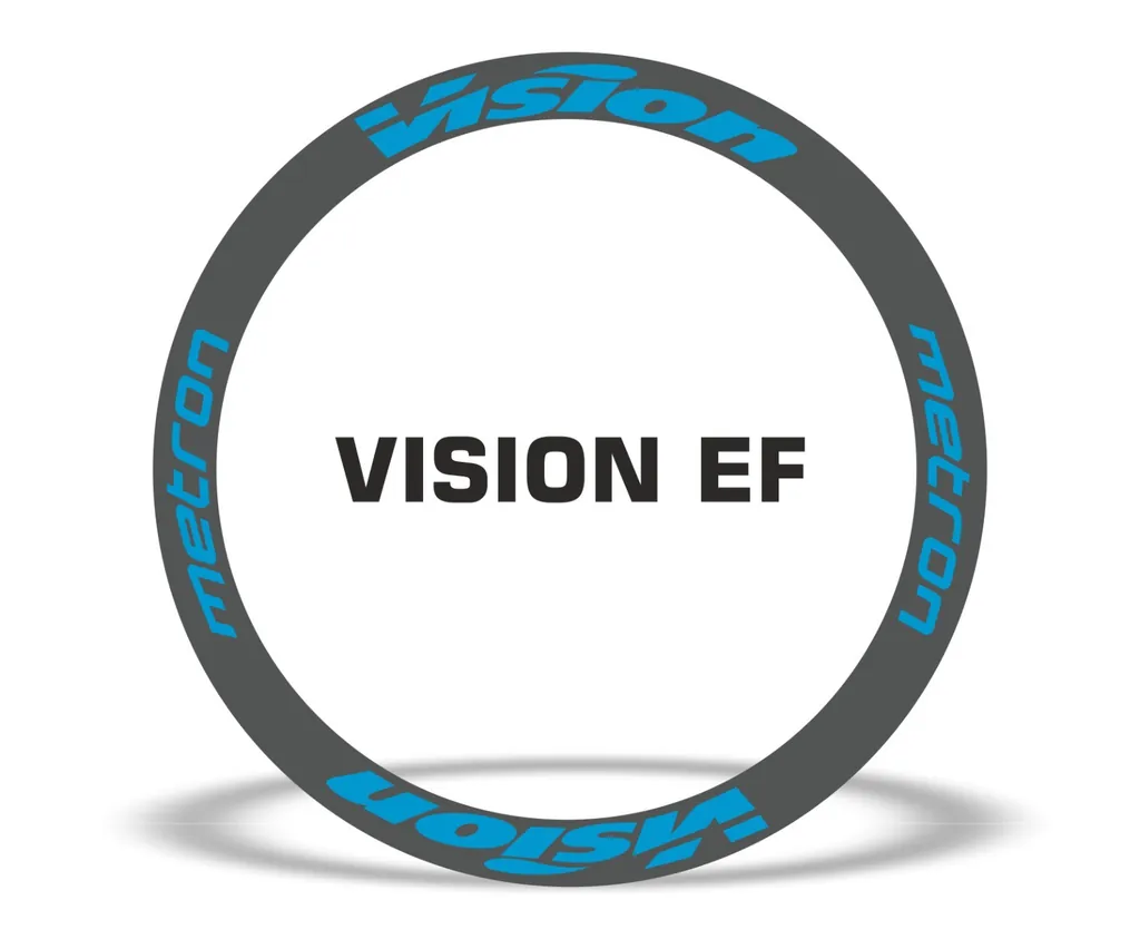 Vision Metron EF Road Bike Rim Decal Wheel Sticker Set Adhesive Blue