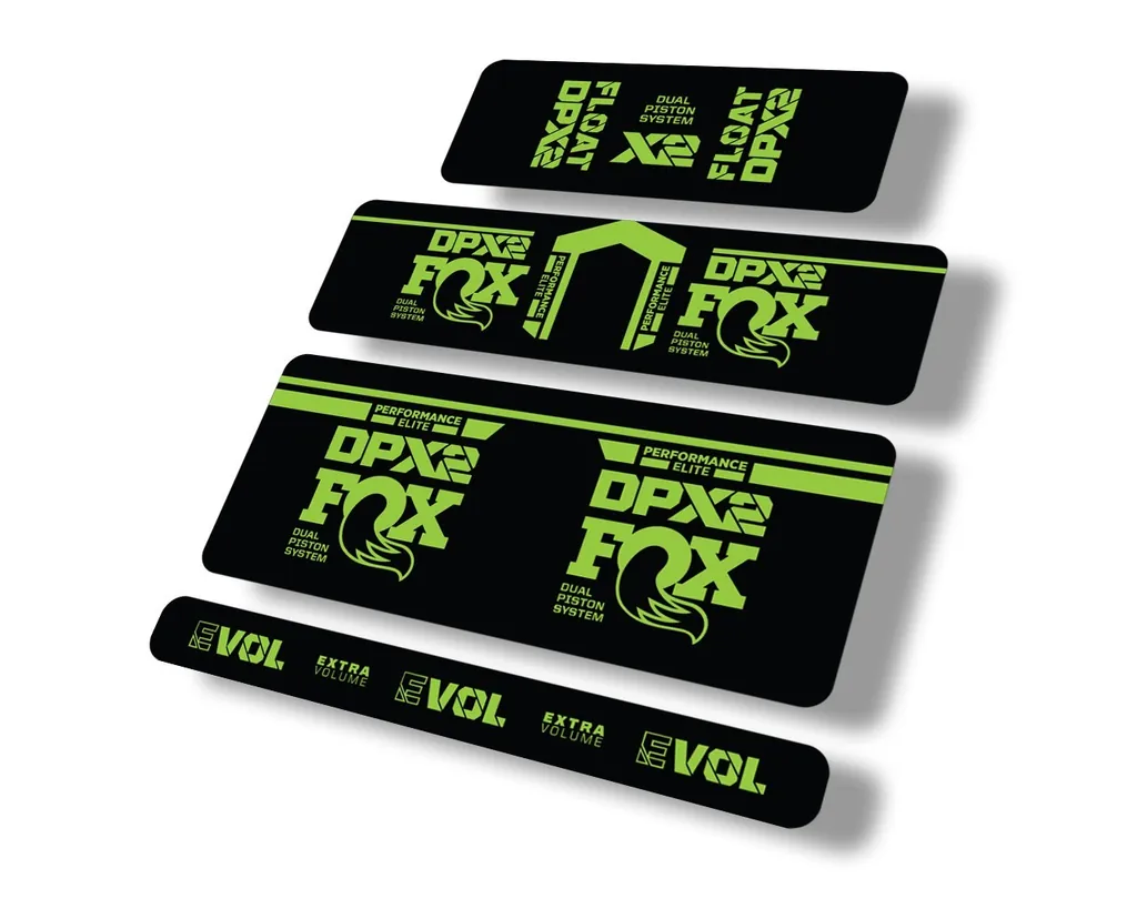 FOX Float DPX2 Performance Elite 2021 Rear Shock Suspension Sticker Decal Green